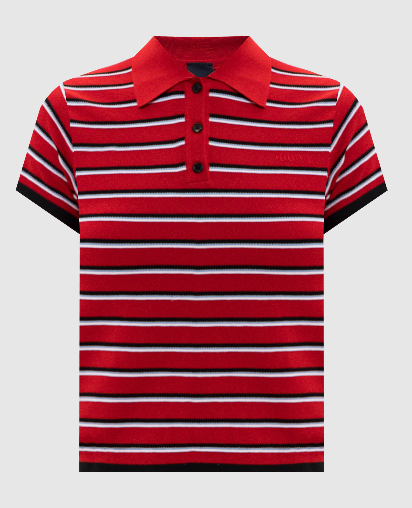 

Red striped polo shirt Juun.j