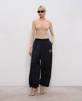 Vetements Beige bodysuit with logo embroidery WE76BD406T