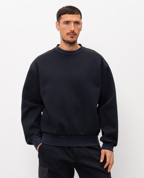 Dolce&Gabbana Blue sweatshirt with logo patch G9CBTTHUML9