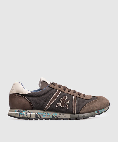 Braune Sneaker mit Farbkombination LUCY