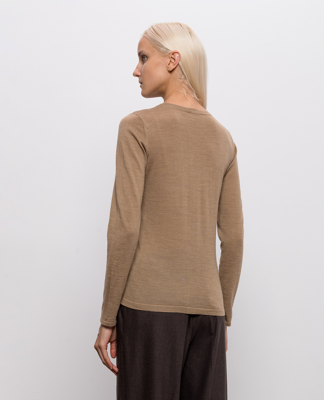 Beige Astra wool jumper Marco Pescarolo 4