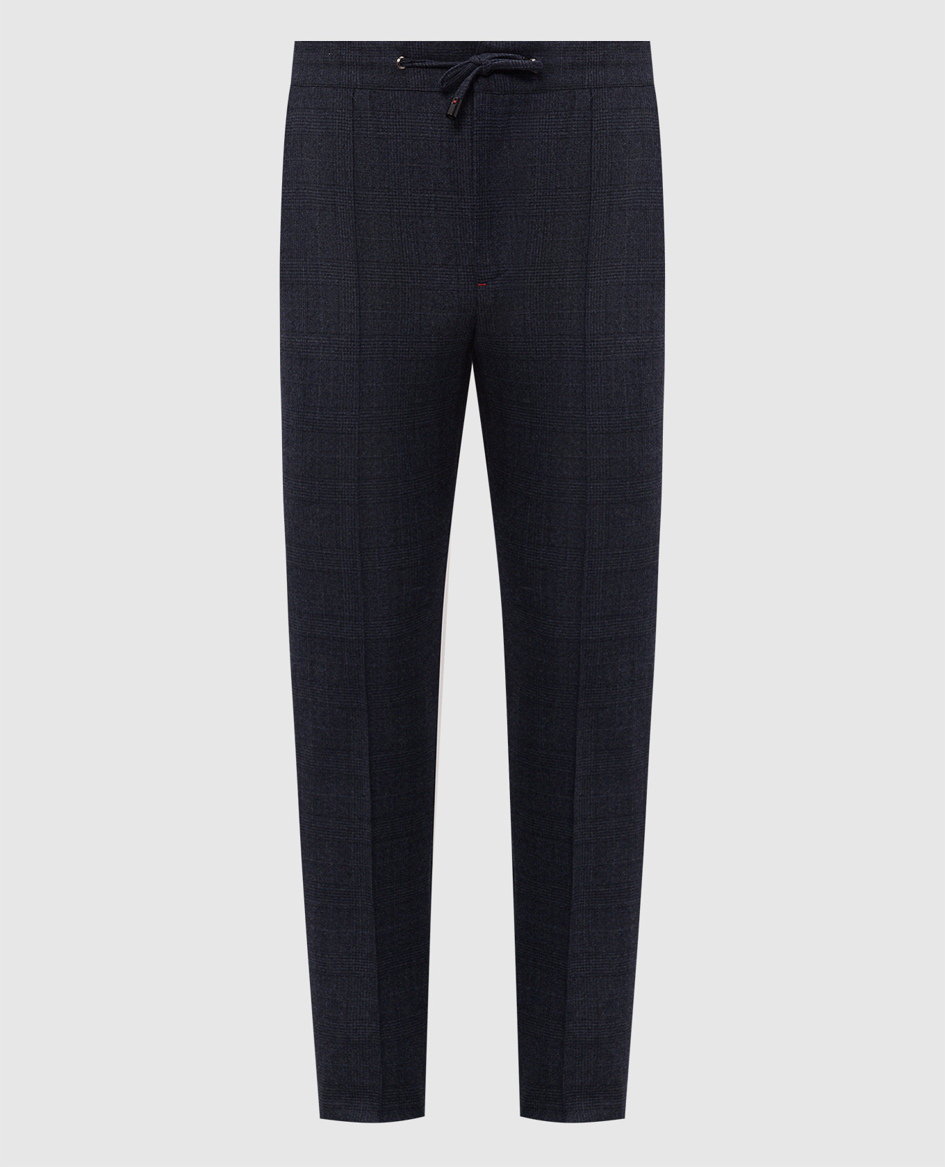 Blue checked wool pants