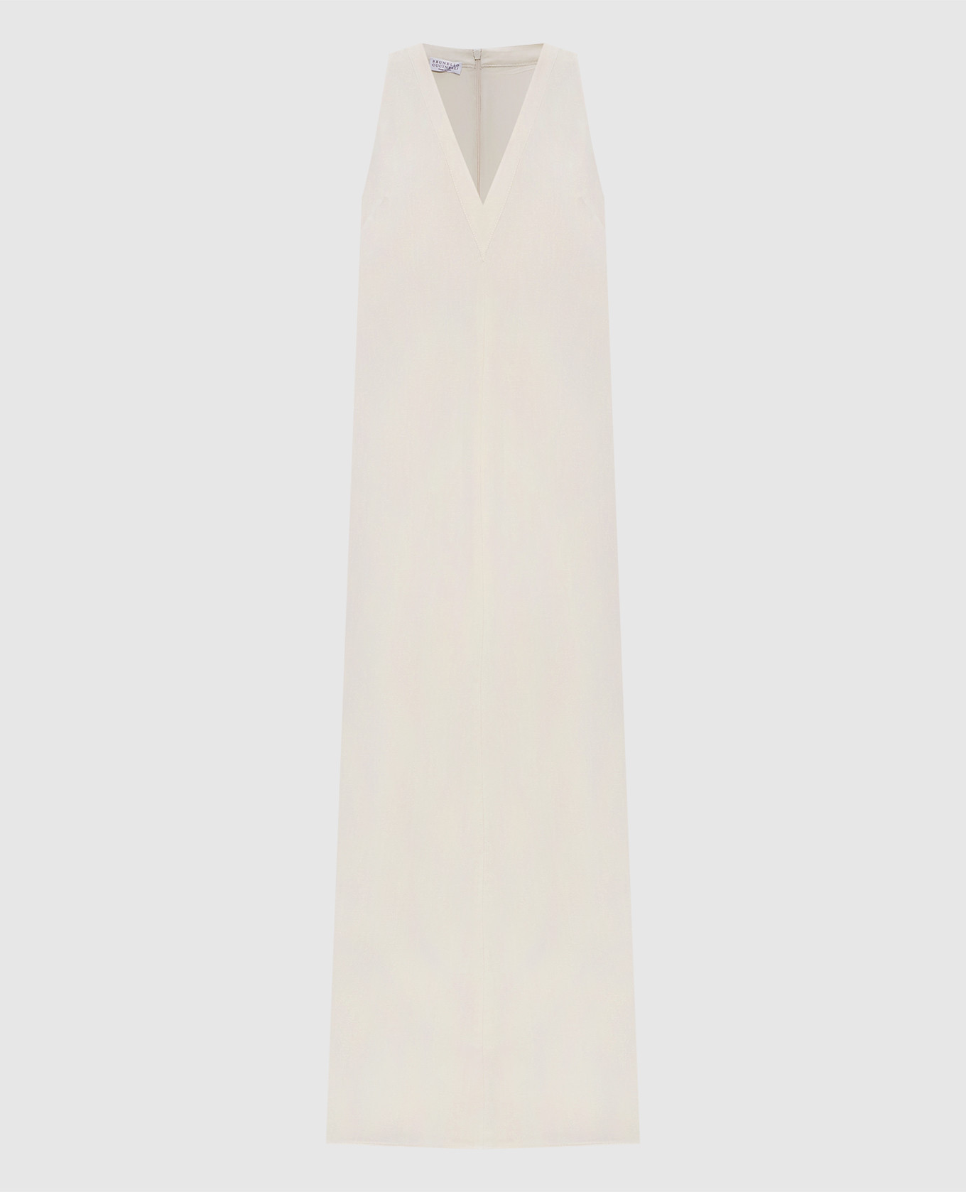 

Ivory dress with linen Brunello Cucinelli, Beige