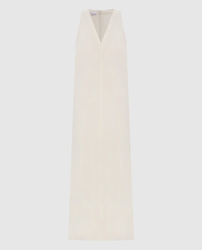 Brunello Cucinelli Ivory dress with linen MH126A4812