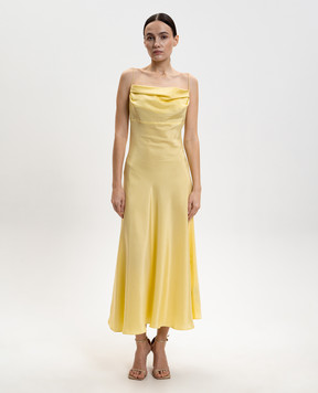 Balmain Yellow silk midi dress GF1RN350SF32