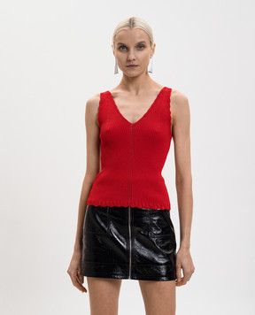 Twinset Red top with openwork pattern 261TT3122