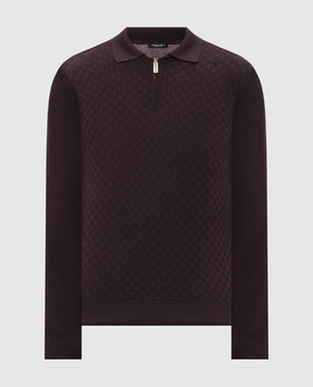Stefano Ricci Purple wool, silk and cashmere polo K202026P30F26394