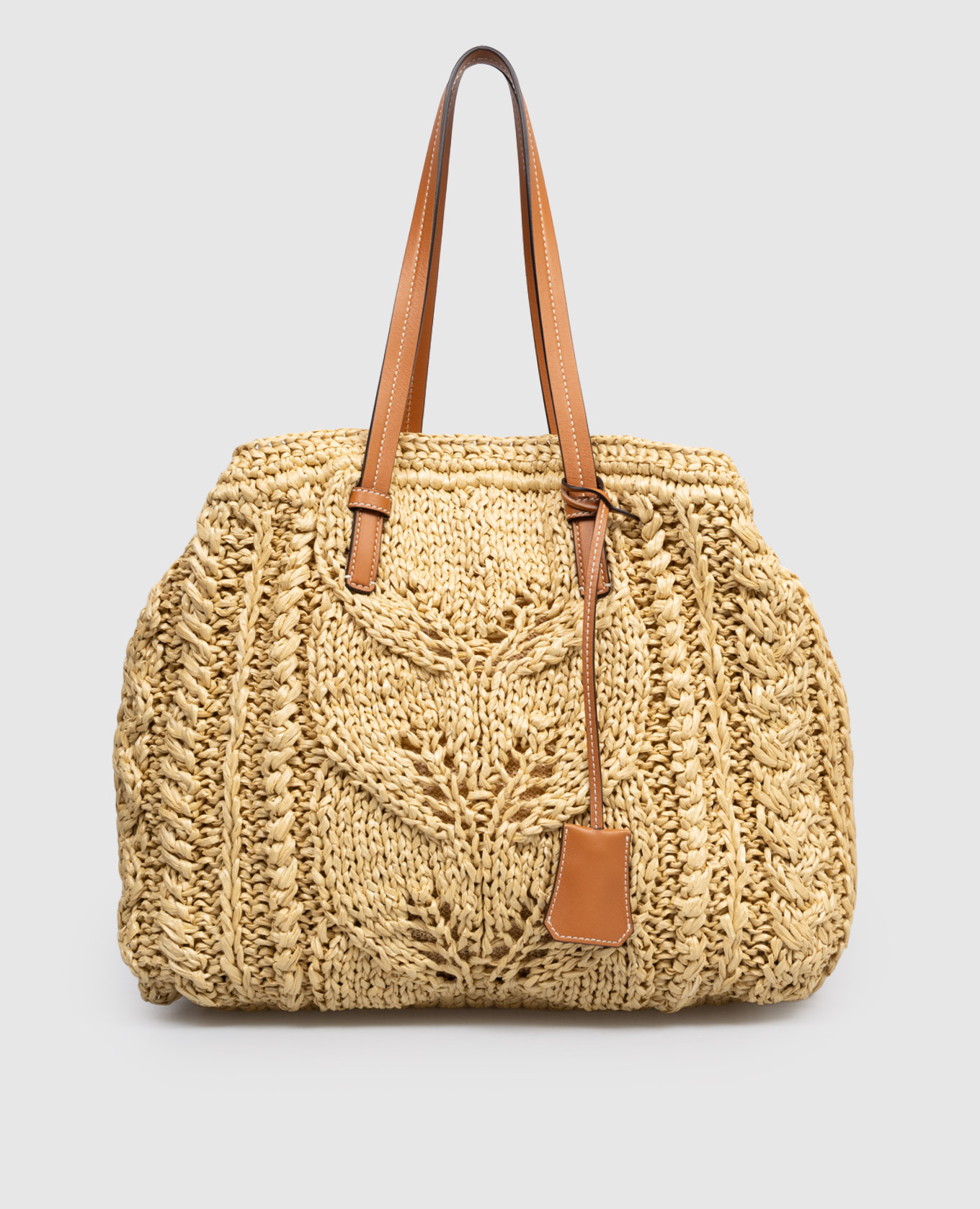

Beige raffia tote bag Ermanno Scervino