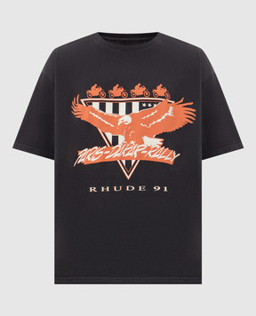 Rhude Stage Racing black t-shirt RHFW26TT08012