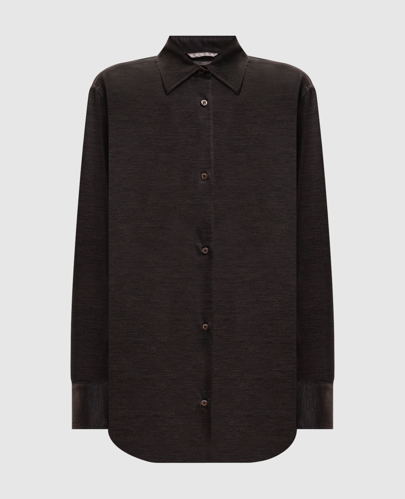 Brown wool shirt