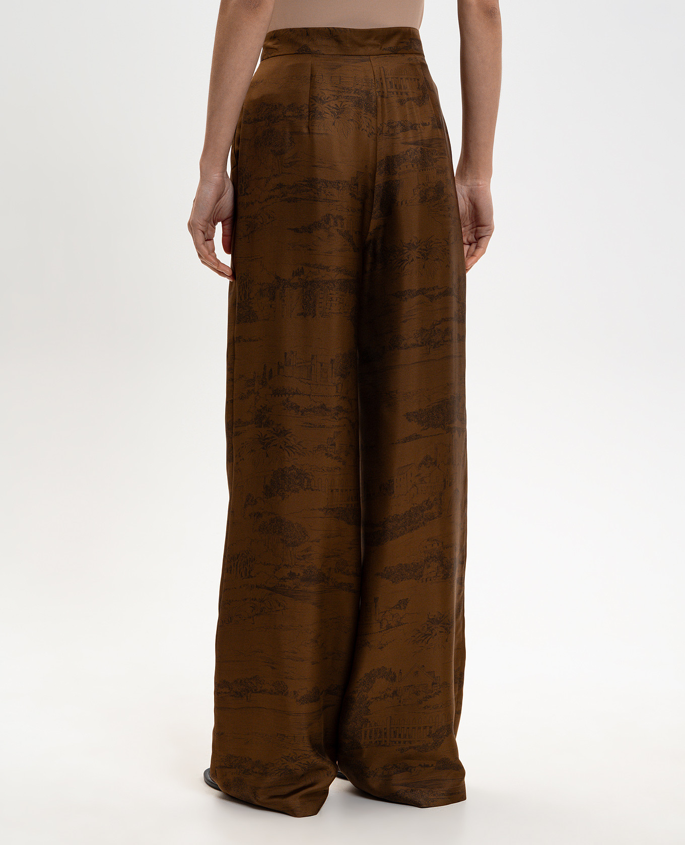 

Brown MSTVASAIO silk pants Max Mara