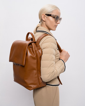 Marsell Brown leather backpack Patta MB0430P010