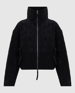 Masnada Black reversible jacket with wool 8152