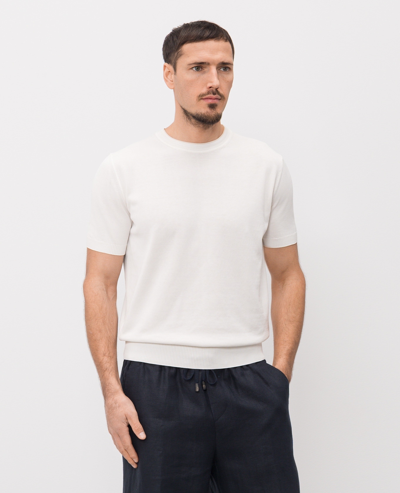 

White cotton T-shirt Canali