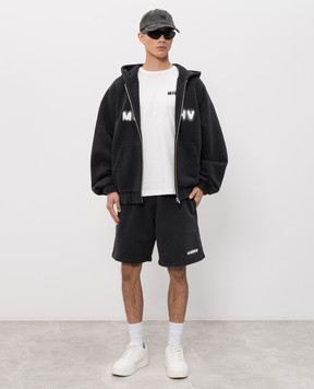 Misbhv Black sports jacket with logo print 230M223