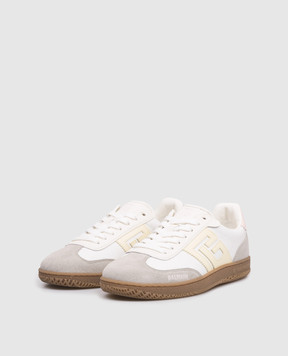 Balmain B-Court logo print combo sneakers GN1VI735TCLN