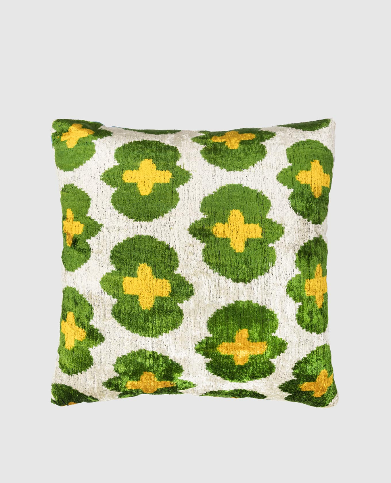 

Decorative double-sided pillow made of velvet silk with print Les Ottomans, White