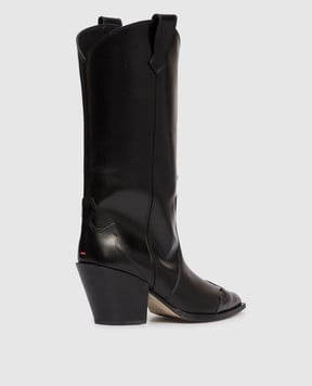 Aeyde Black leather cossacks Ariel ABTBUP75CH222800001
