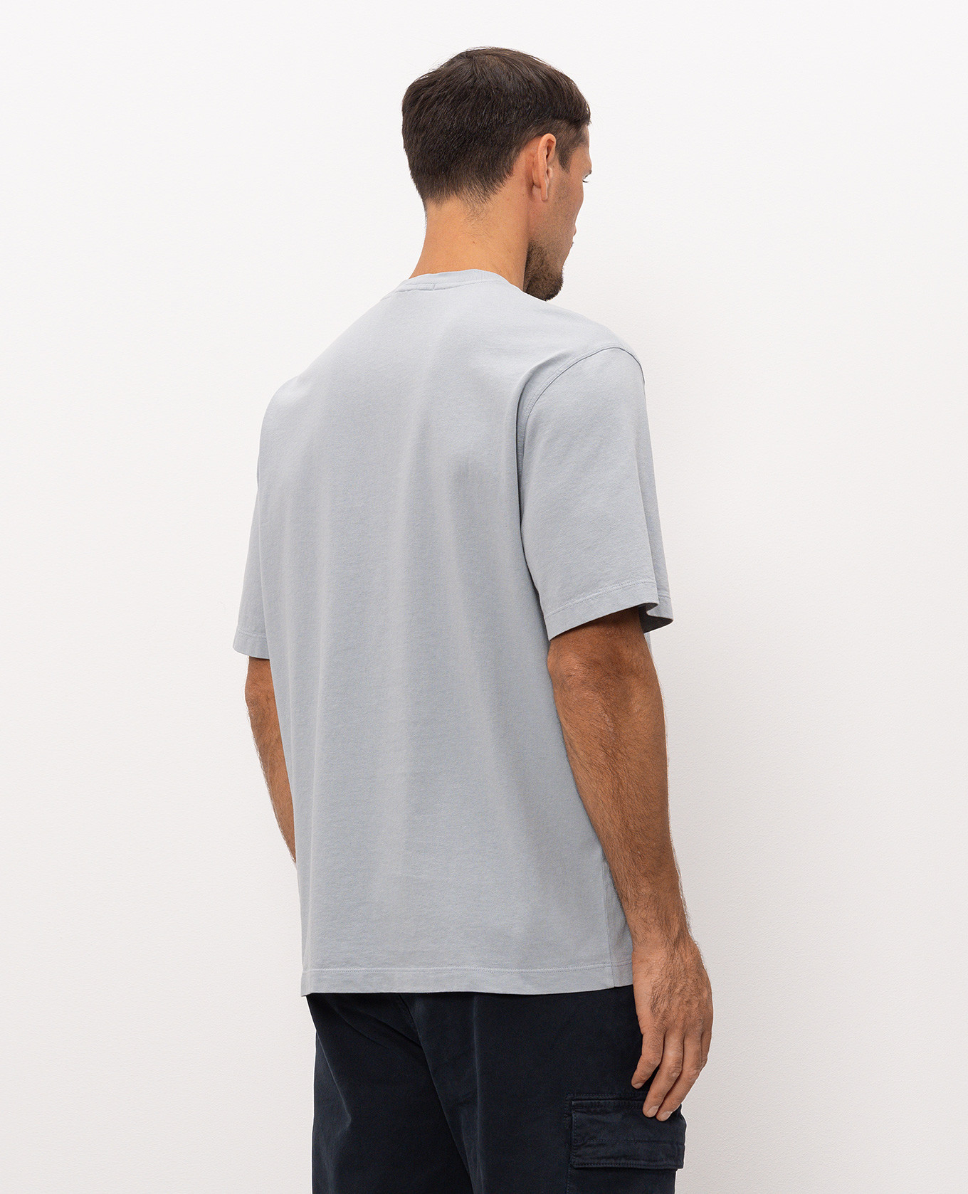 Grey T-shirt with logo print Stone Island 4