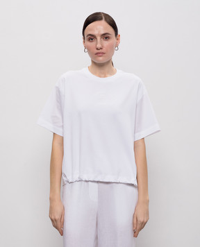 Peserico White T-shirt with print S06922J0Q40070E
