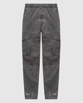 Stone Island Gray cargo with a worn effect L2S153100053S00V1