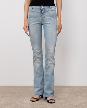 AMIRI Blue flared jeans with a frayed effect AWBMPA1039