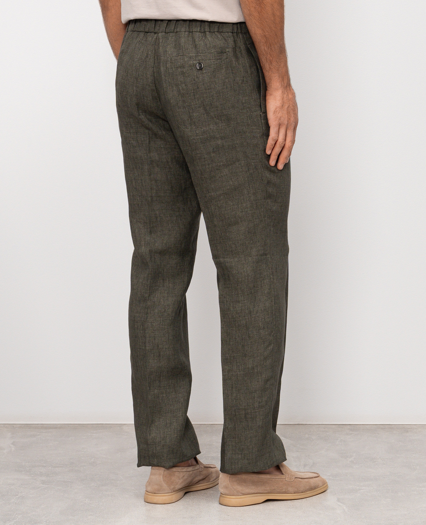 

Green linen pants CAPOBIANCO