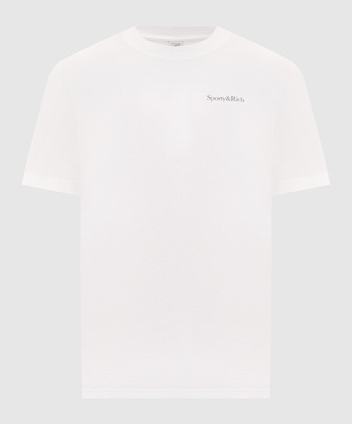T-shirt bianca con stampa del logo