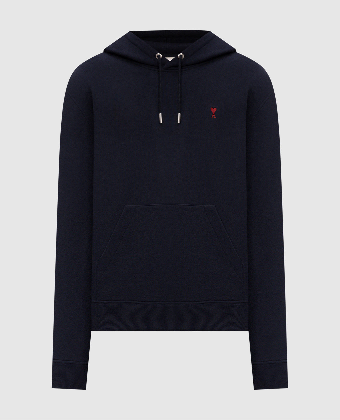 Blue hoodie with embroidered emblem Ami Paris
