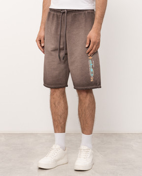 Off-White Archi Geography brown shorts 44MCI013F26F003