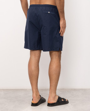 Ami Paris Blue swim shorts with Ami de Coeur logo HBW318PA0027