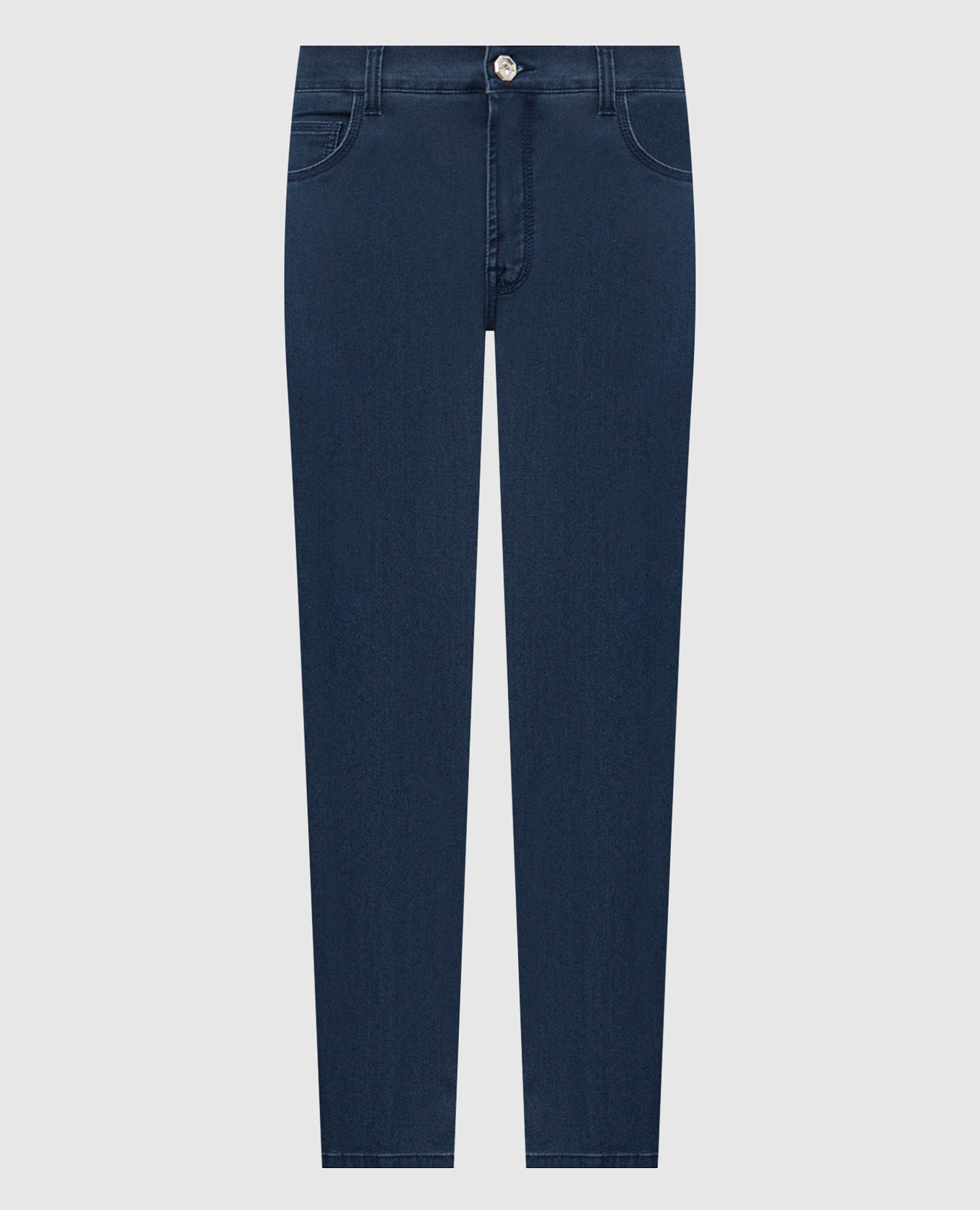 

Blue jeans with logo patch Stefano Ricci