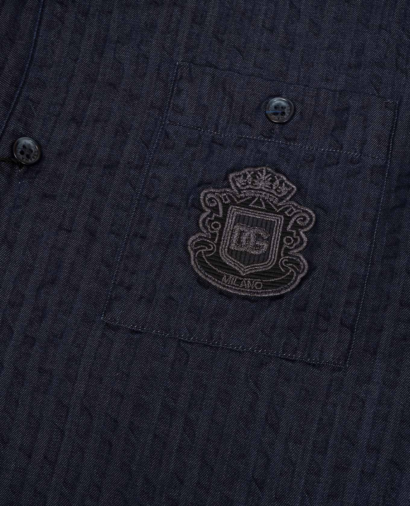Children's blue shirt with a patch Dolce&Gabbana 3