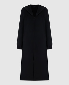 Y`S Yamamoto Black wool cloak YKJ41130