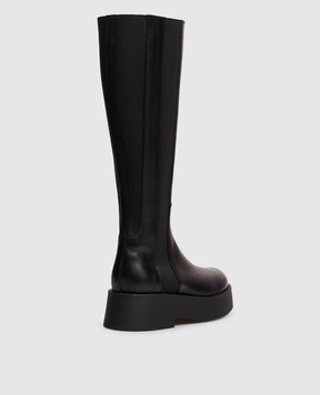 Premiata Black leather platform boots M7142ANIL