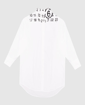Maison Margiela MM6 Children's white shirt with logo print M60943MM014