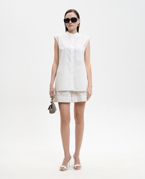 Solotre White sleeveless shirt M1AB0063