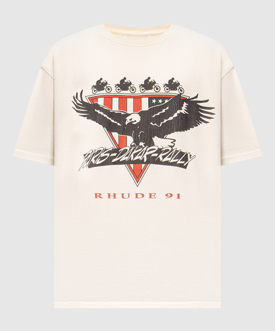 Elfenbeinfarbenes Stage Racing T-Shirt