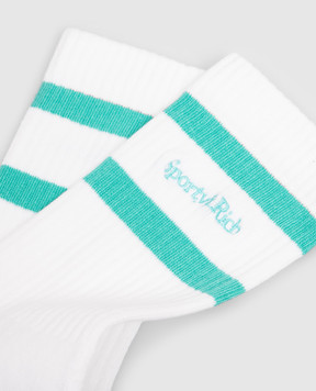 Sporty & Rich Socks with contrasting logo embroidery AC026712300WH90
