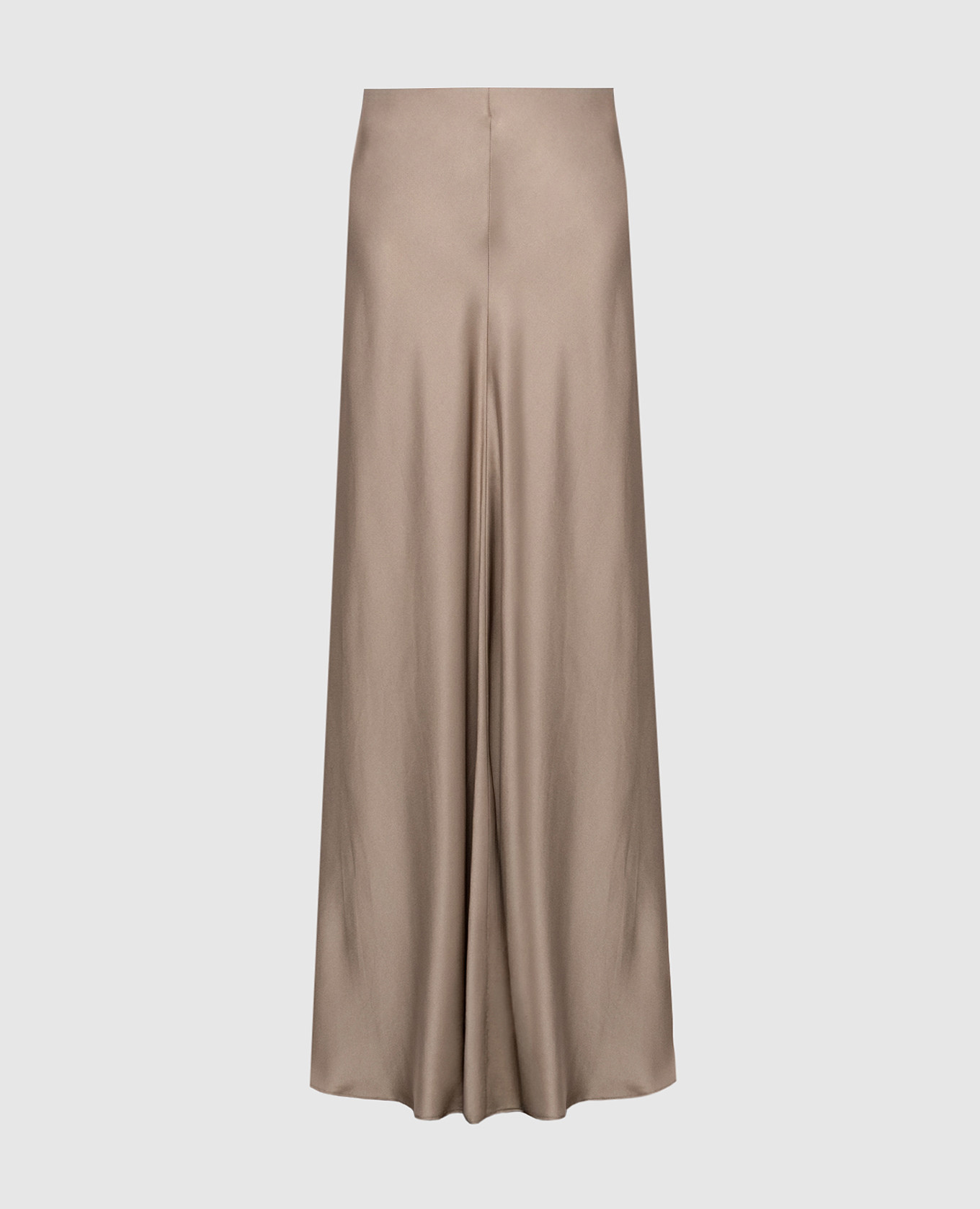 Beige silk skirt