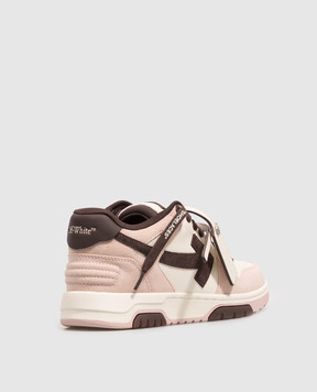 Off-White Out Of Office pink leather sneakers OF05731655
