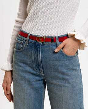Valentino VLogo Reversible Leather Belt 8W2T0SU8IYR