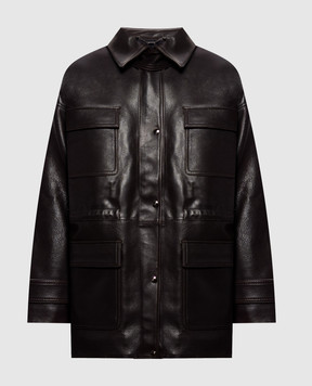 Babe Pay Pls Brown leather jacket 2635AMAZONE