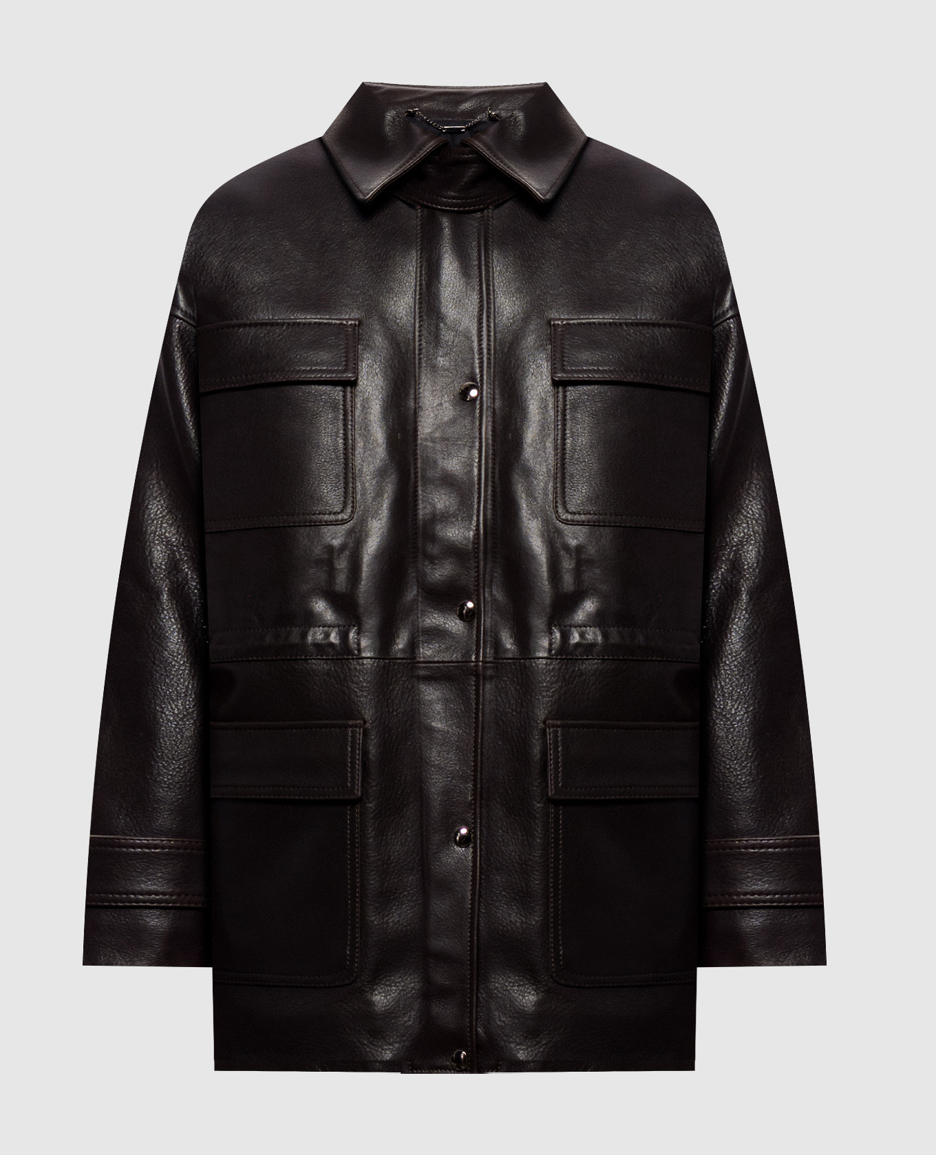 Brown leather jacket
