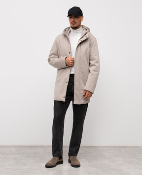 Agnona Grey cashmere insulated jacket TH10U8XU7060