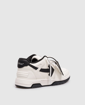 Off-White White leather sneakers with contrast logo OWIA259C99LEA018