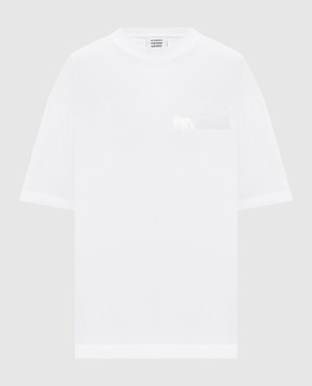 Vetements White T-shirt with logo print ME76TR150Ww