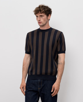Fendi Striped silk T-shirt FZY443AY3U