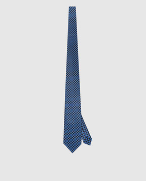 Stefano Ricci Black silk tie with contrasting pattern CX55022