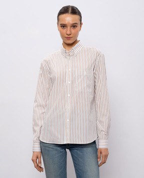 Saint Laurent White striped shirt 823671Y6E77